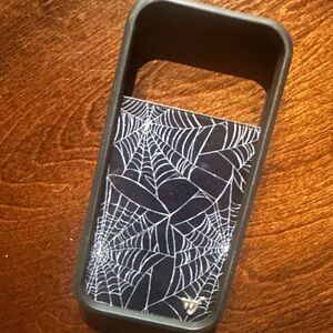 Wildflowers Black Spider Web Phone Case